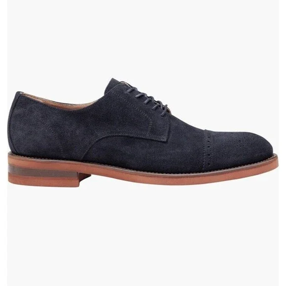 New Johnston & Murphy Collection Ashford Suede Leather Oxford Shoes men Sz 8.5